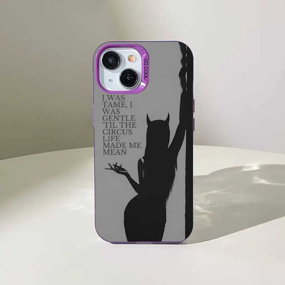 1 قطعة قسم الشعراء المستذن كلمات الموضة IMD اللون الفضي شل آيفون 17 الهواء 16 15 14 13 12 11 زائد برو ماكس زائد