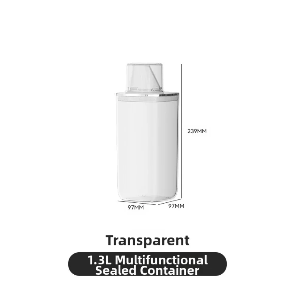 Laundry Detergent Sealed Storage Can With Transparent ABS Material And Graduated Markings For Neat Laundry Room Organization