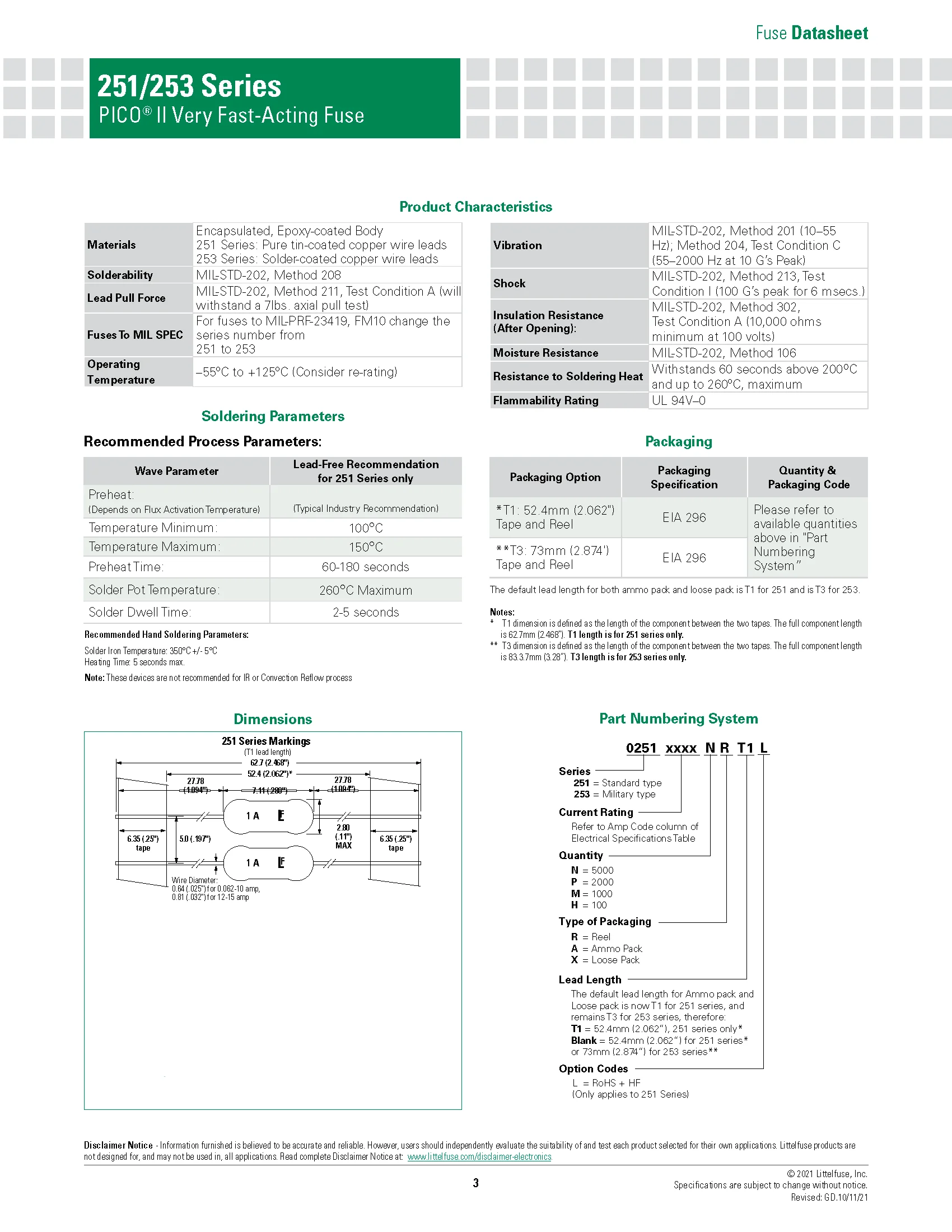 10 قطعة littelفتيل 500mA 0.5A 1/2A 125 فولت 251 سلسلة بيكو فيوز سريعة جدا المفعول الفرعية محوري الرصاص الصمامات 0251.500NRT1L 2x7mm #5