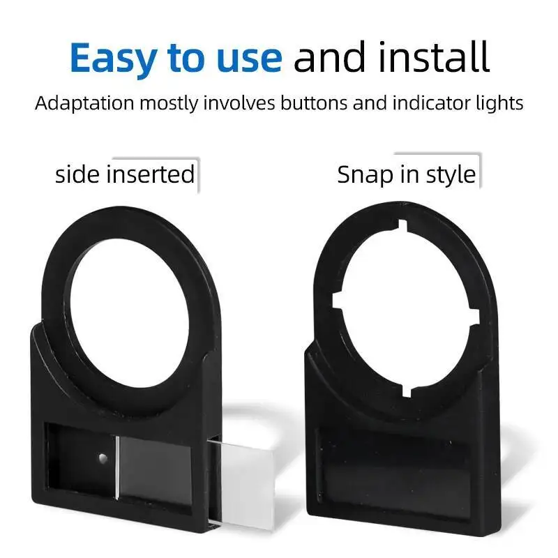 Etichetta fai-da-te 16/22/25/30mm Cornice adesiva Accessorio dell'interruttore a pulsante Indicatore luminoso Segnale luminoso Scatola di distribuzione elettrica