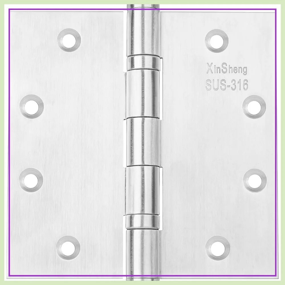 

Heavy Duty 4.5 Inch Door Hinges, 316 Stainless Steel Marine Grade Ball Bearing, Rust Proof for Interior Exterior Doors, 3 Pack