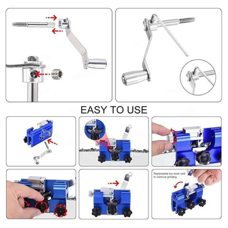 Portable Chain Clamp For Hand Chain Grinder For Quick Chainsaw Maintenance Tool Sharpening Functionality