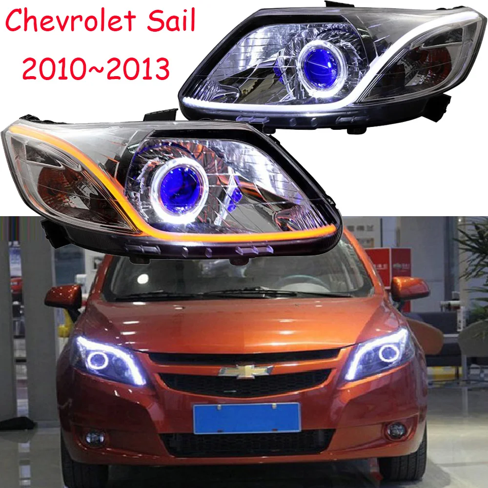 Bumper lamp for chevrolet Sail Headlight 2010 2012 2013year DRL Bi Xenon Lens HI LO HID Fog Lamp Sail Taillight