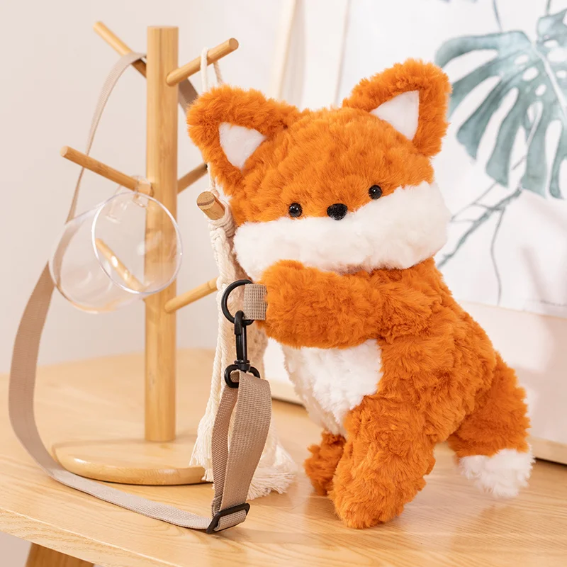 Плюшевые рюкзаки Highland Cow Fox с милыми животными, пушистые школьные сумки, кавайный мягкий пенал, сумки на плечо, детские подарки на день