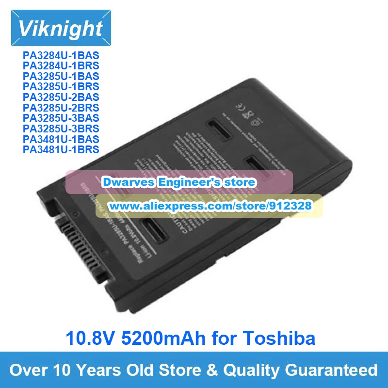 

PA3284U-1BRS PA3285U-1BRS Replacement Battery 10.8V 5200mAh for Toshiba Dynabook Satellite J60 J70 K10 K15 A10 Qosmio E15 G20