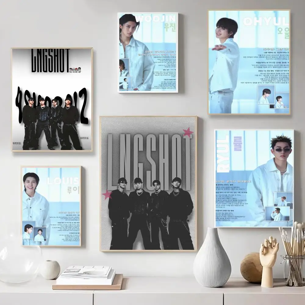 Boy Group K-pop L-LNGSHOT Poster PP Wall Decor Posters Celebrity Art Prints Aesthetic Wall Art Bedroom Office Home Gift