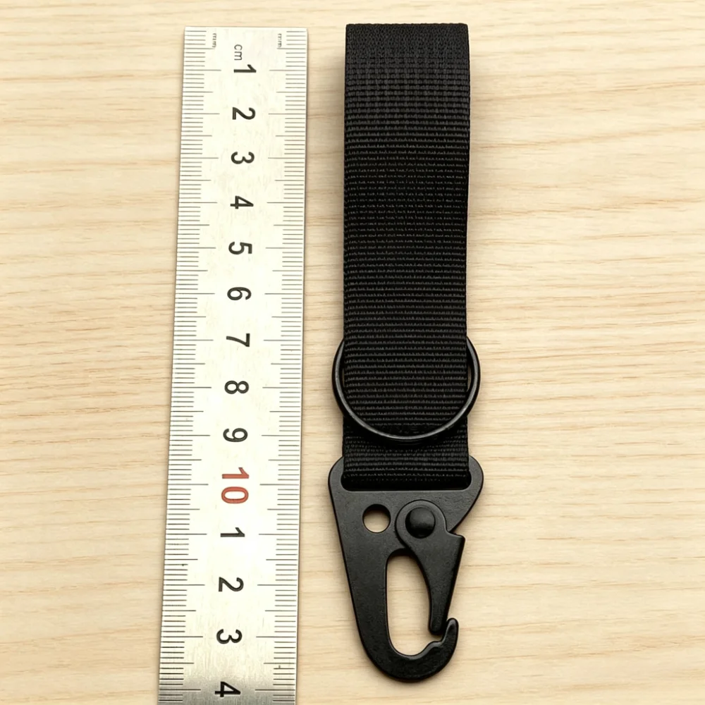Hook Holder Webbing Buckle Hanging Backpack Belt Buckle Keychain Carabiner Nylon Key Ring Chain Camping Hiking Accessories Gift