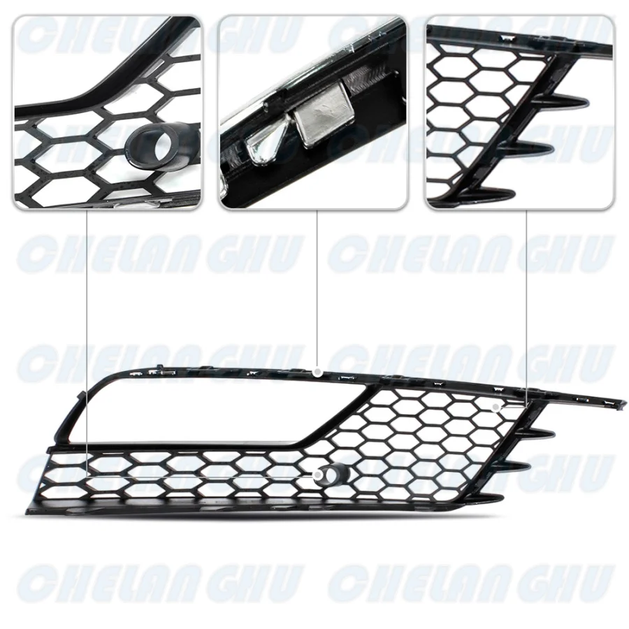For Audi A3 sedan 2013 2014 2015 2016 2017 1 Pair Front Bumper Fog Lights Lamp Grille Cover Car accessories
