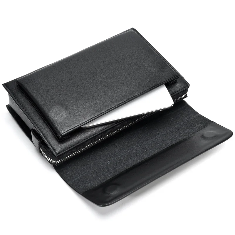2024 NEW Men\'s Clutch with Magnetic Buckle and Multiple Card Slots, Large Capacity Wallet made of Coded lock PU Leather men bag
