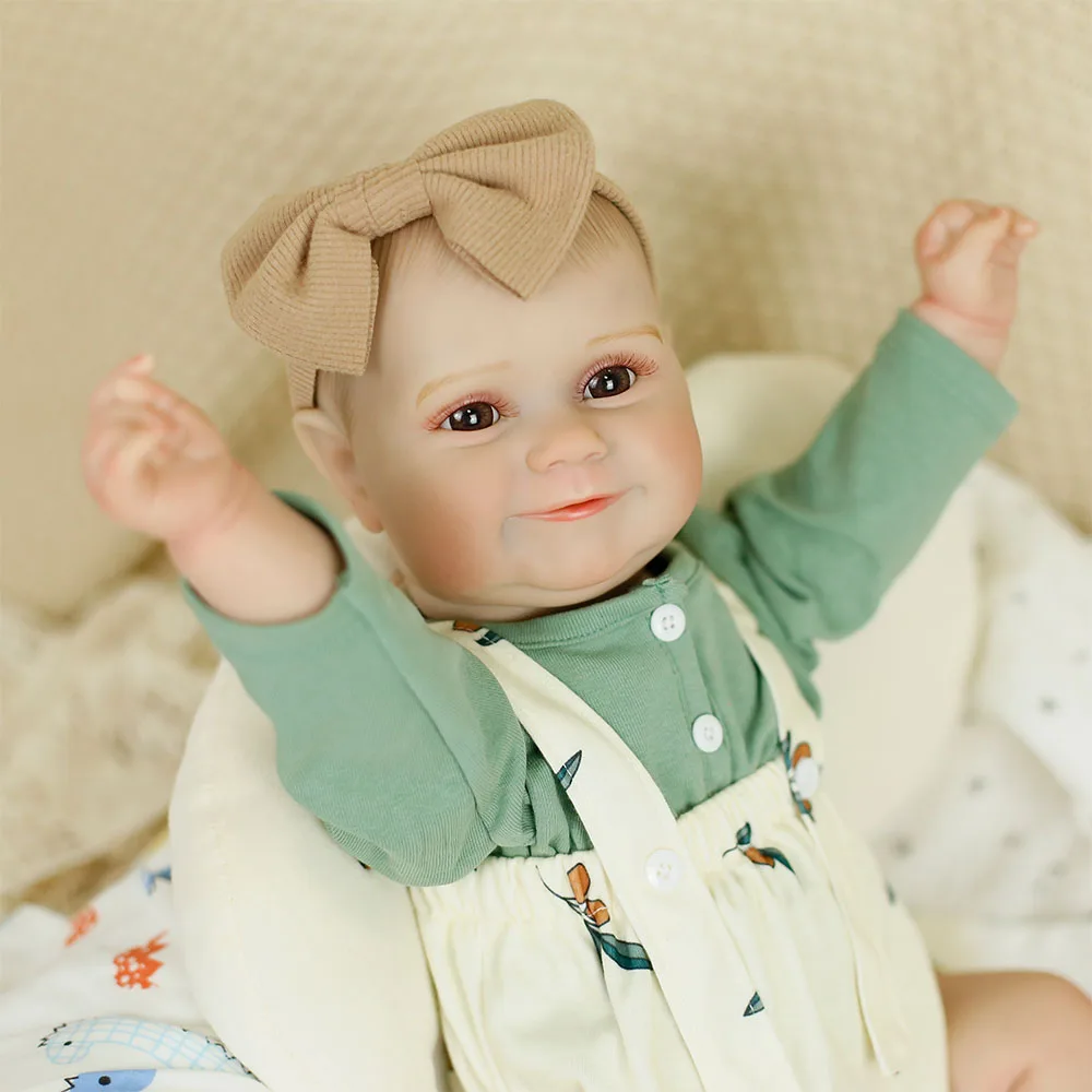 50cm realista reborn bebê boneca recém-nascido menina bebê maddie toque macio 3d tom de pele múltiplas camadas pintura veias visíveis presente do miúdo