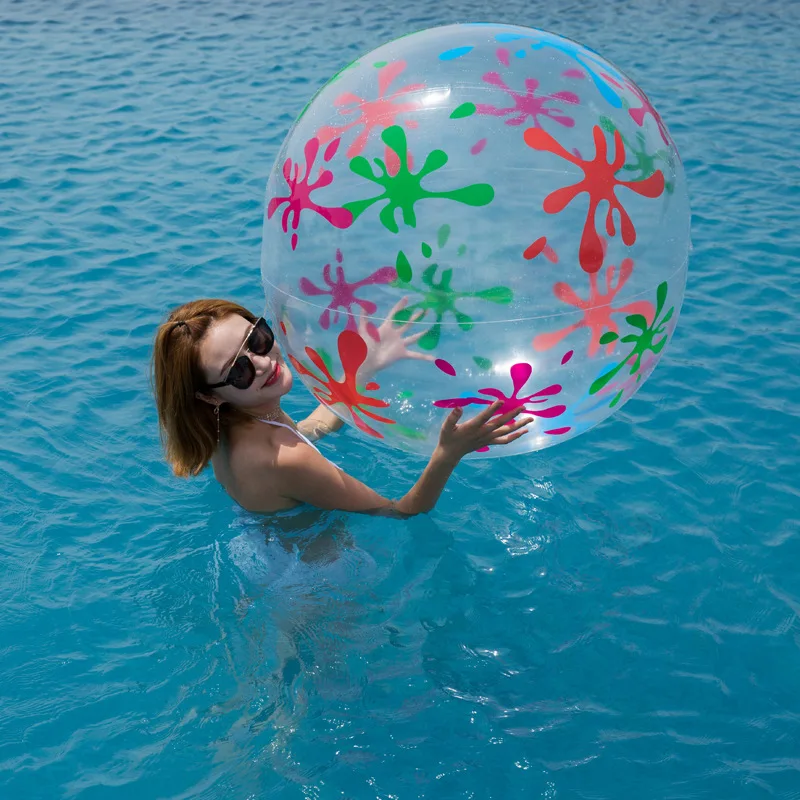 Diameter 80cm PVC Inflatable Beach Ball Inflatable Water Toy Outdoor Beach Water Ball Summer Water Playing Toy for Kids Garden