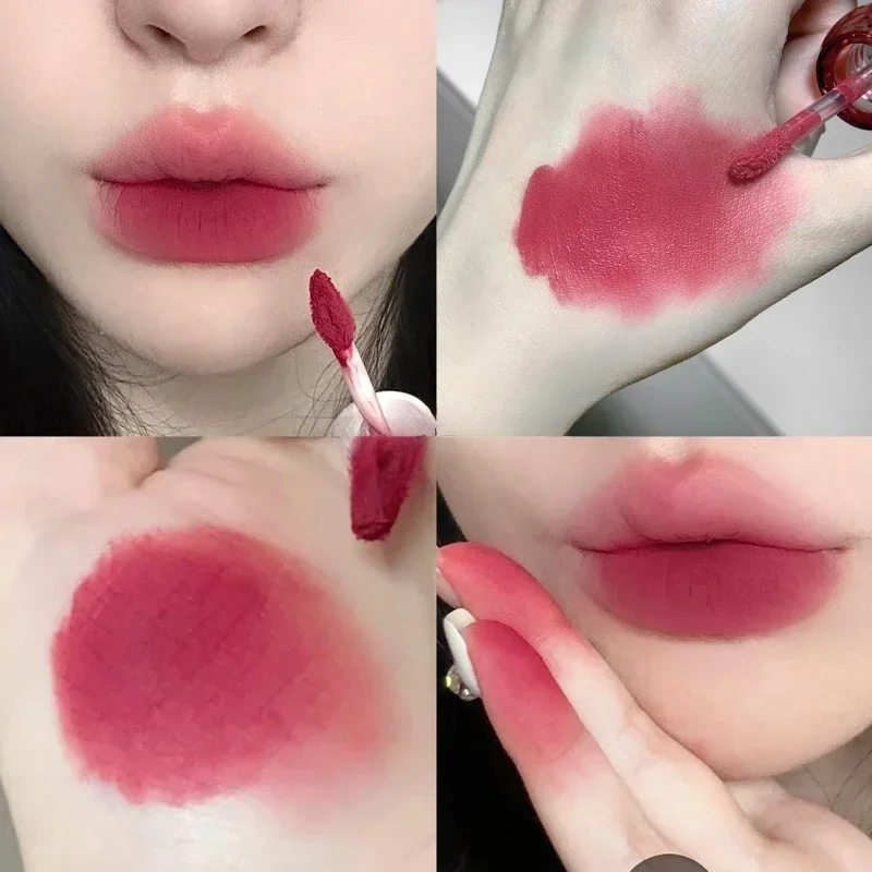 Matte Velvet Lip Glaze Lip Mud กันน้ําติดทนนานไม่ง่ายที่จะจางหาย Lip GLOSS Silky Smooth ลิปสติก LIPS Make Up เครื่องสําอาง
