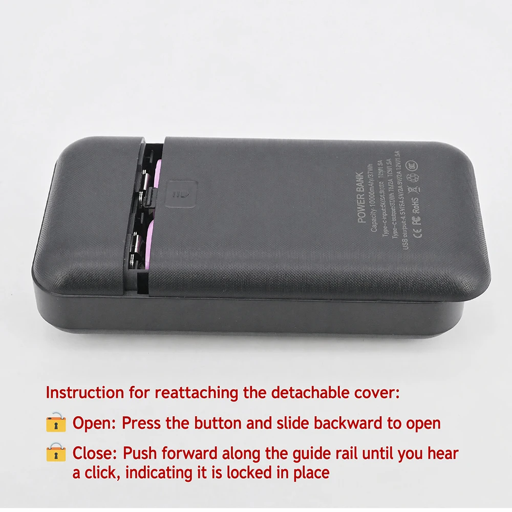 21700 Akku DIY Powerbank-Gehäuse-Kit 22,5W Superschnelles Laden Motherboard Ohne Löten 2-Zellen-Akku Abnehmbare Powerbank – Detail 6