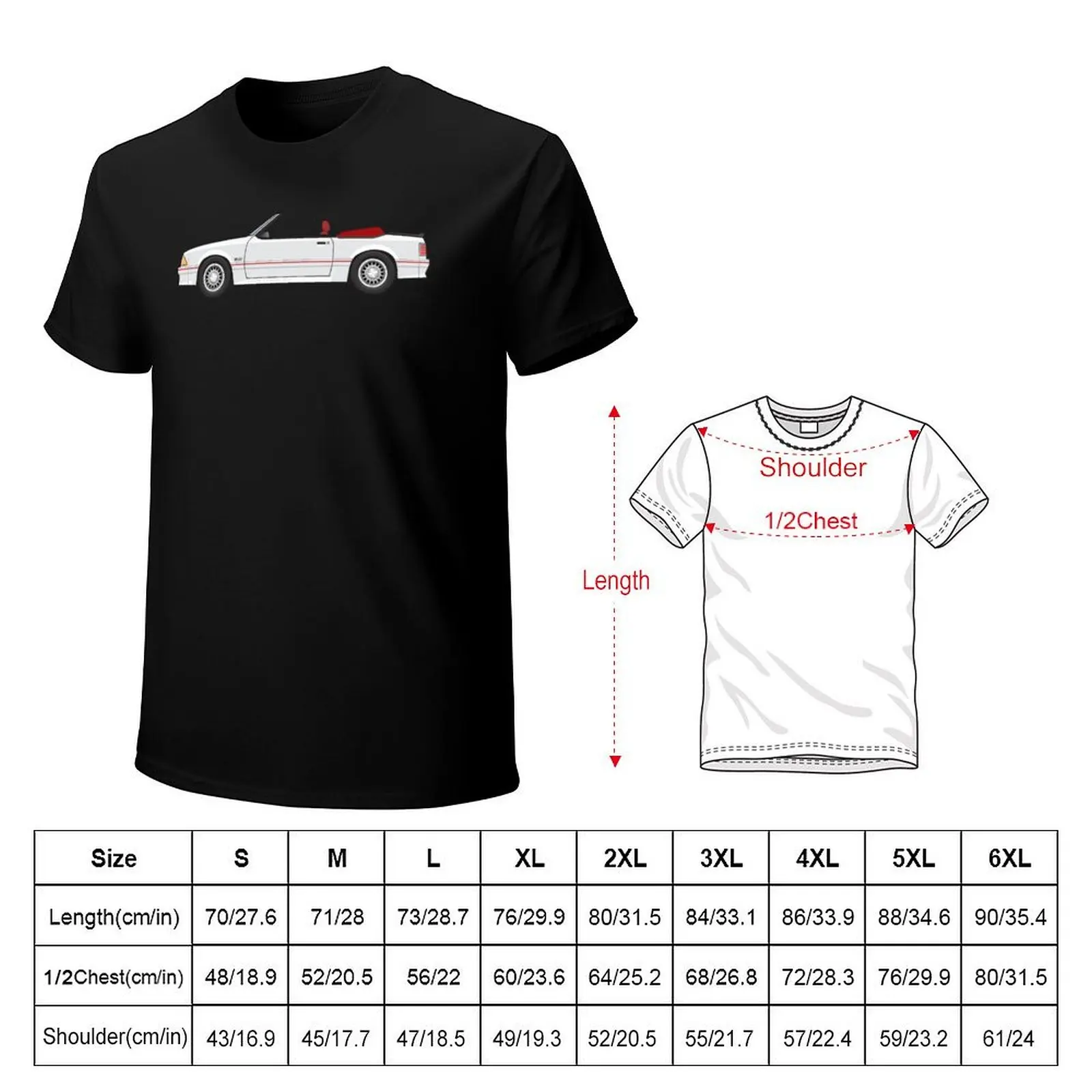 87-92 White convertible T-Shirt Standard Fit Solid Tee Shirt