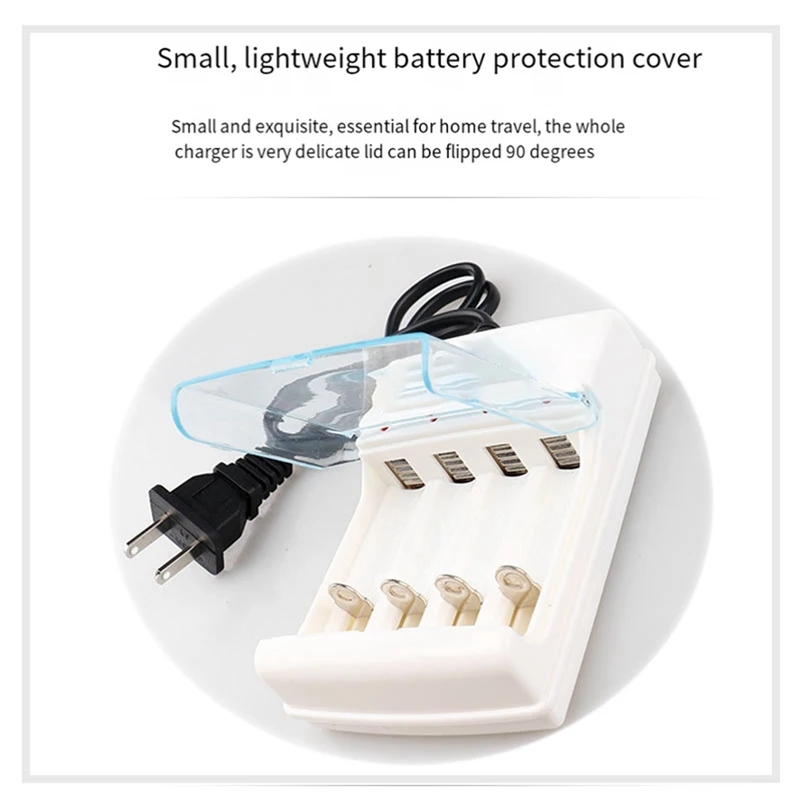 Charging Stand Retractable Four-Slot AA/ AAA For Rechargeable Batteries