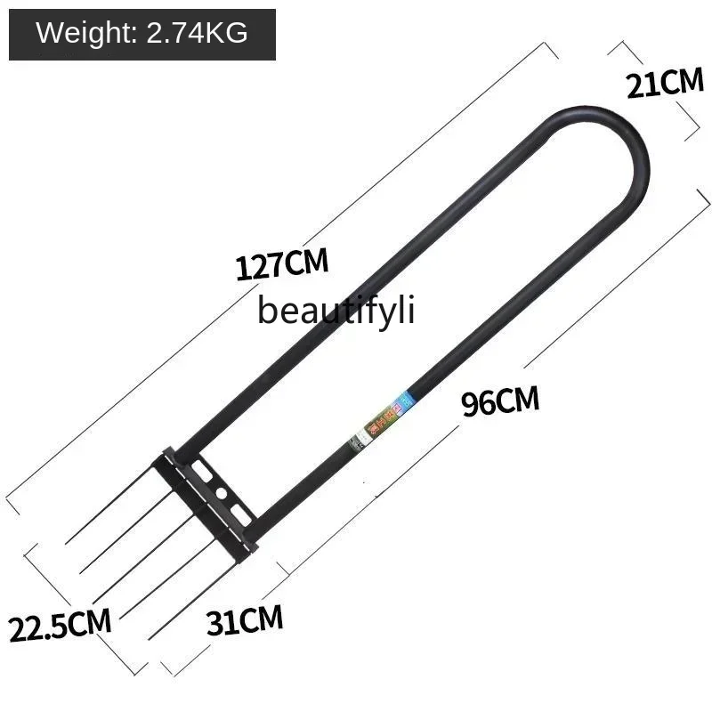 

JJ tool partsls 48Artificial Soil Turning Rake Outdoor Land Opening Hoe Deep Turning Device Agricultural Fork Tool Household Soi