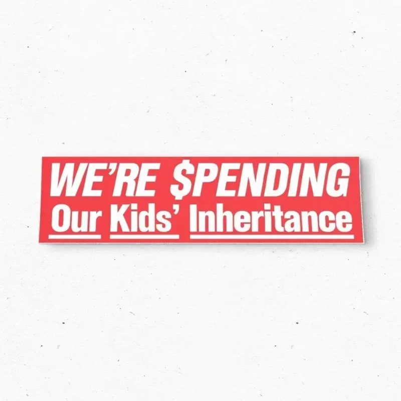 

Наклейка на бампер Spending Kids Inheritance-Забавная виниловая наклейка в винтажном стиле 80-х-наклейки на бампер-наклейки на автомобиль