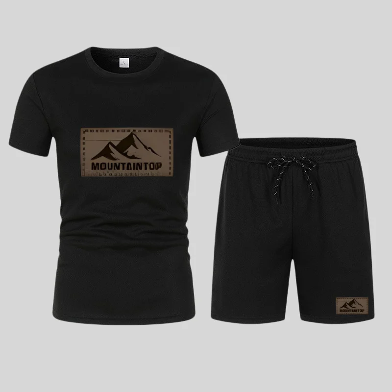 Summer fashion: Men's casual sportswear, T-shirts and shorts, casual short-sleeved suits, jogging and fitness wear.