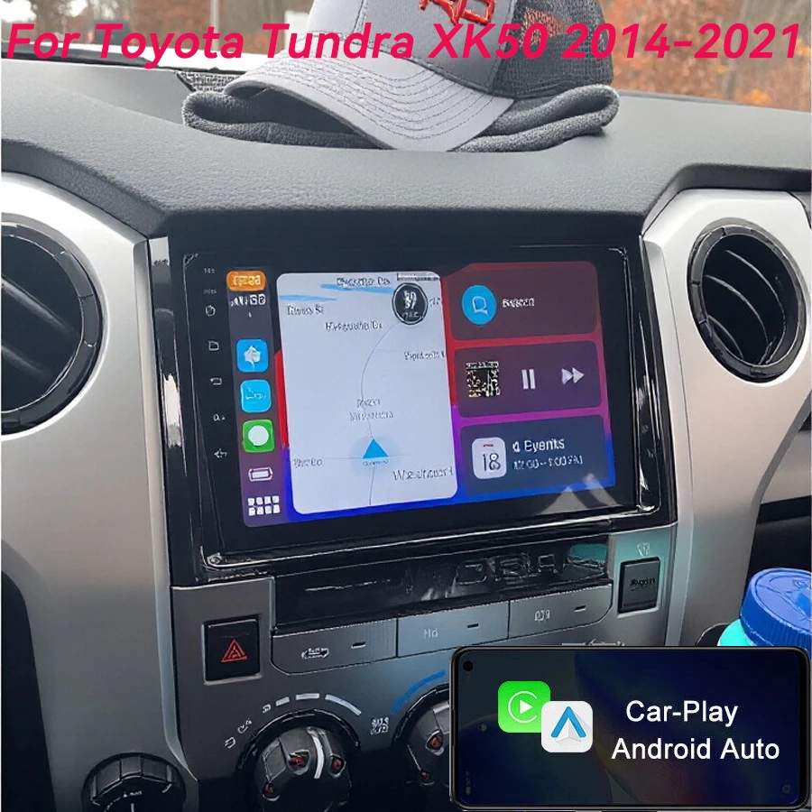 

Автомагнитола Android 16 для Toyota Tundra XK50 2014-2019 2020 2021, мультимедийный плеер, GPS-навигация, стерео, Carplay, 2 Din, без DVD