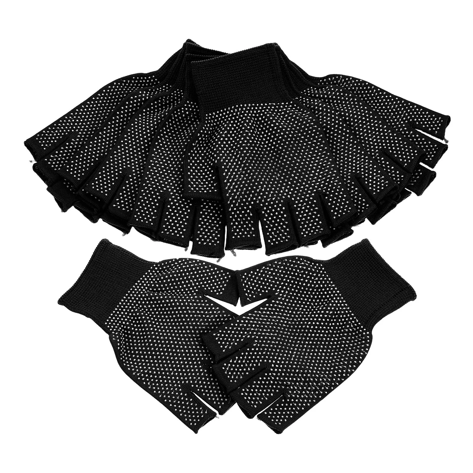 

5Pairs Breathable Fingerless Work Gloves Non-Slip Grip Warm Winter Gloves for Driving Cycling Hiking Outdoor Activities