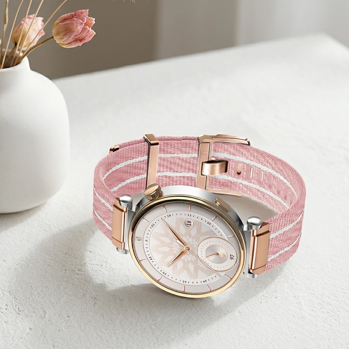 18MM Nylon Band for Huawei Watch GT4 41mm GT3/2 42MM Women Sport Strap for Amazfit GTS 2/3/4 Mini Bip 3 Pro Woven Bracelet