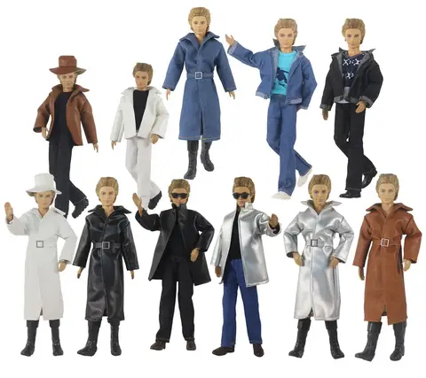 1 ensemble de vêtements de poupée, manteau en cuir, tenue pour poupée Ken de 12 pouces, plusieurs styles au choix A02