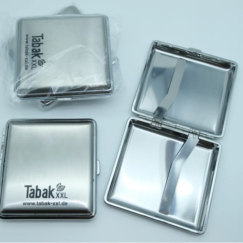

Flip-Top Cigarette Case - 【Holds 20】Durable Stainless Steel & Leather Design