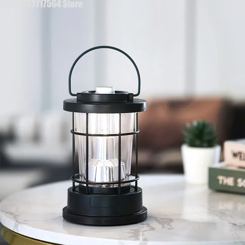 

New camping light outdoor camping light tent light Portable lantern Gift retro charging camp light