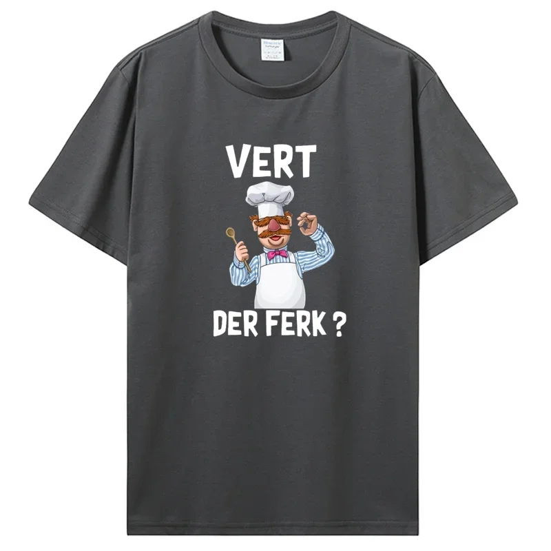 New Vert Der Ferk Swedish Chef The Muppet Show T-shirt Leisure Fitness T-shirt Top T-shirt Women\'s Clothing Large T-shirt