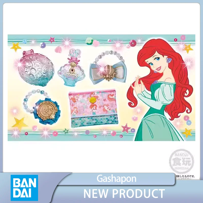 

BANDAI The Little Mermaid Ariel Makeup Bag Tying Headband Mirror Perfume Bottle Gashapon Anime Figure in Stock