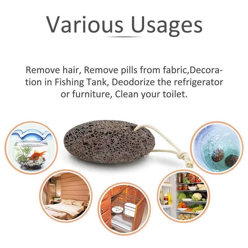 A38T-4X Lava Pumice Stone For Foot Scrubber, Foot Pumice To Remove Dead Skin (Random Color And Shape)