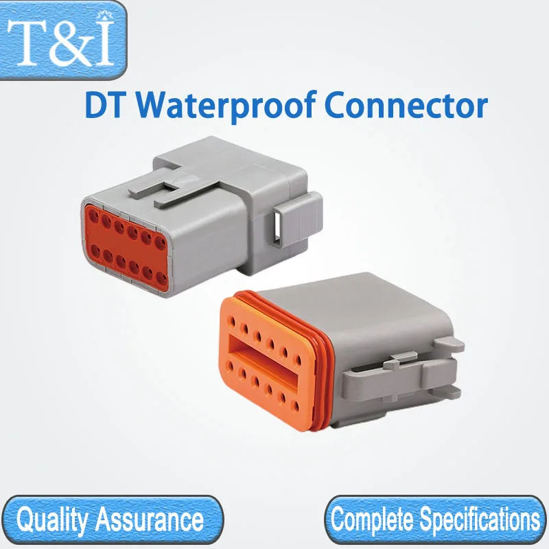 

5/10/100 Sets Deutsch DT Series 2/3/4/6/8/12 Pin Automotive Waterproof Wire Connector Kit Male Female Docking Terminal DT06-2S