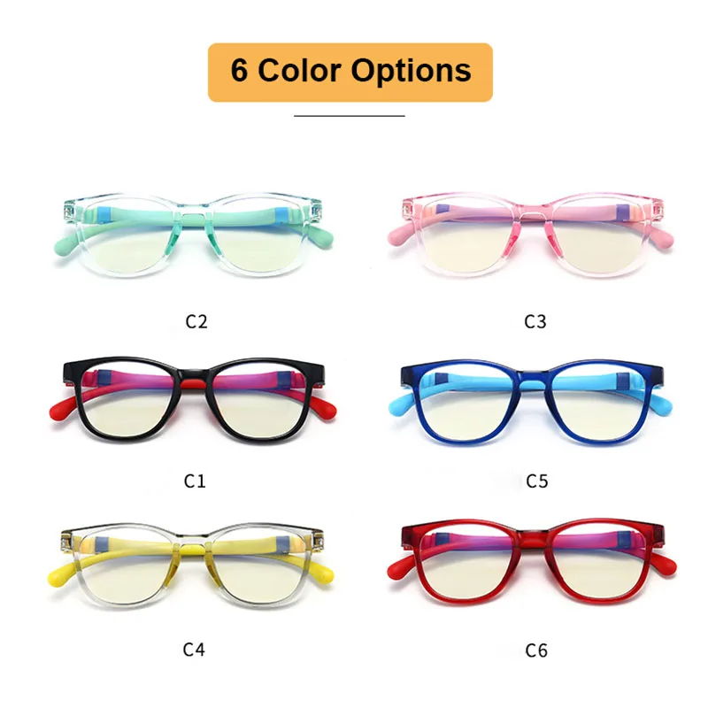 Kids TR90 Glasses Frame 5-10 Years Children Ultralight Eyeglasses Silicon Nose Pads Boys & Girls Eyewear DD1628