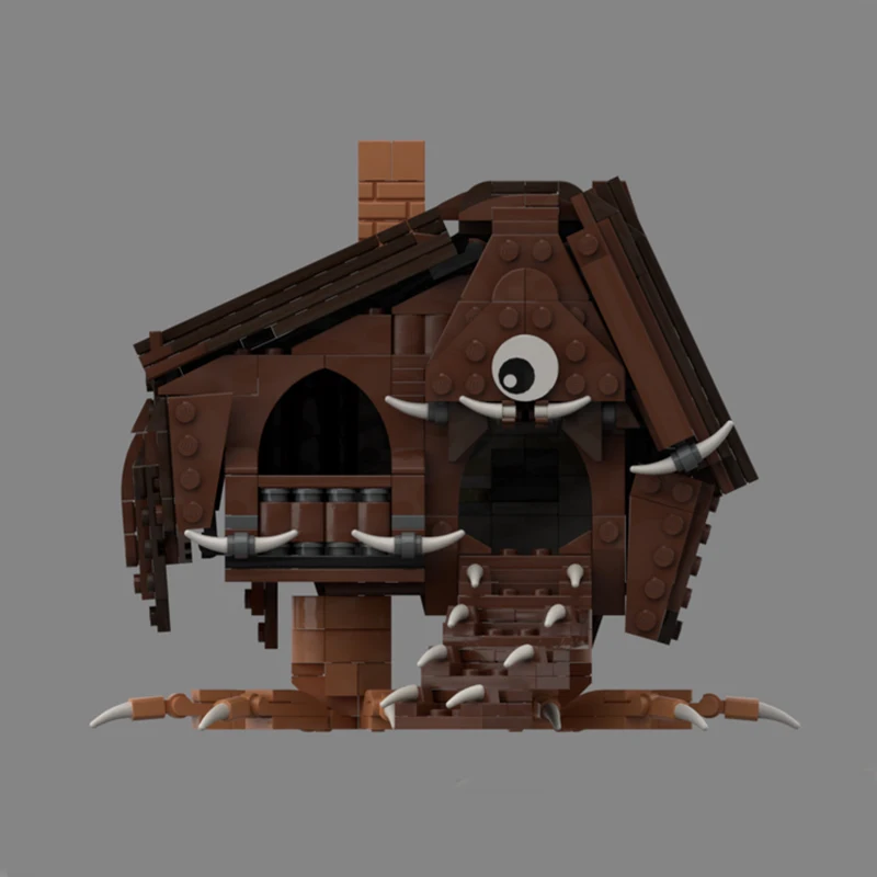 838pcs MOC Hut op Chiken Benen Architectuur Bouwstenen Model Kinderen Festival Geschenken