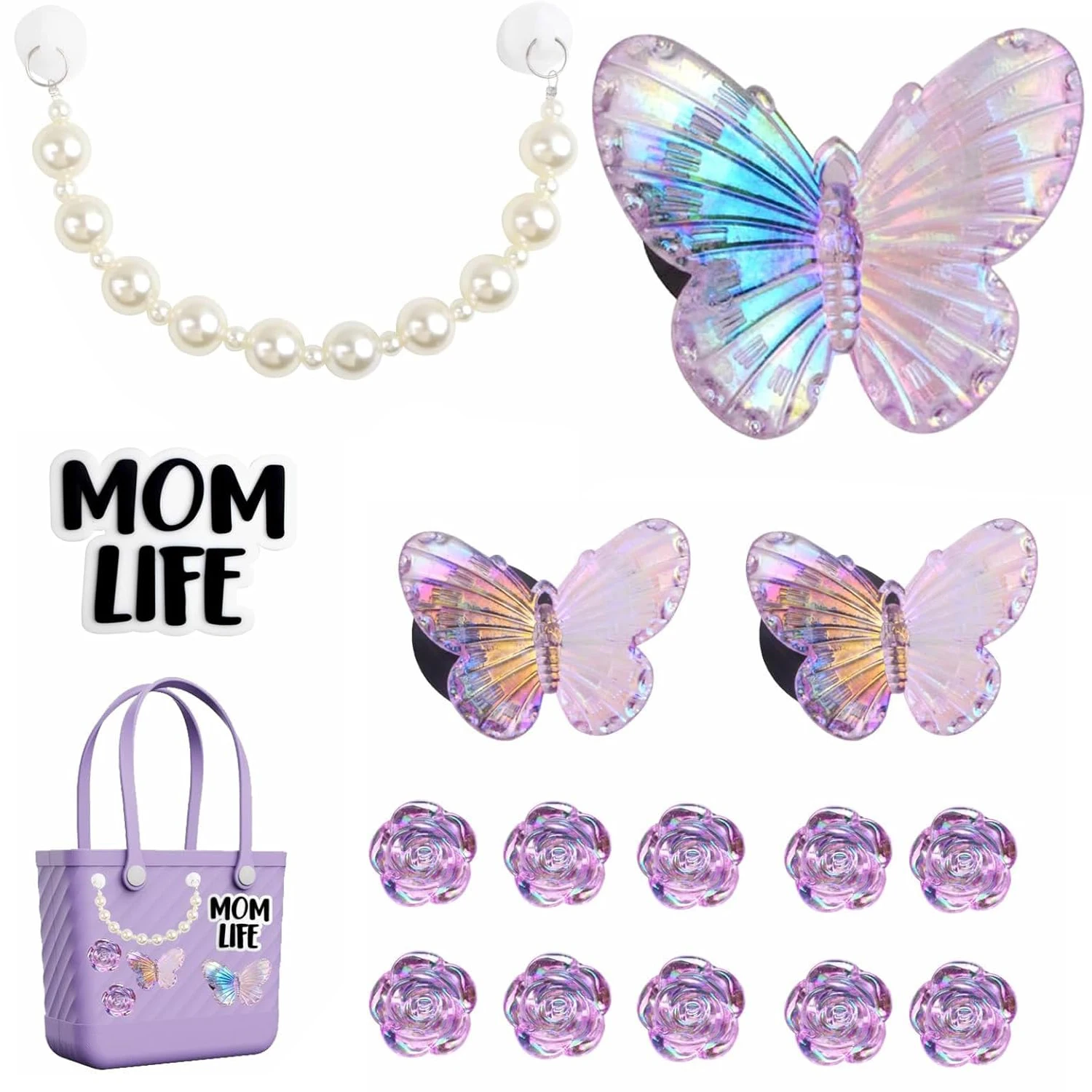 14Pcs Purple Charms…