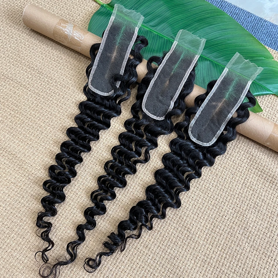 

2x6 дюймов HD кружевная застежка глубокая волна необработанные 100% необработанные натуральные человеческие волосы предварительно выщипанные отбеленные узлы невидимое кружево натуральный цвет