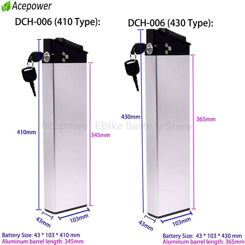 Vouwbare elektrische fiets reservebatterij voor ADO A20 Fiido M1 DCH006 36V 10.4Ah 12.5Ah 17.5Ah voor MATE fiets vervangende batterij