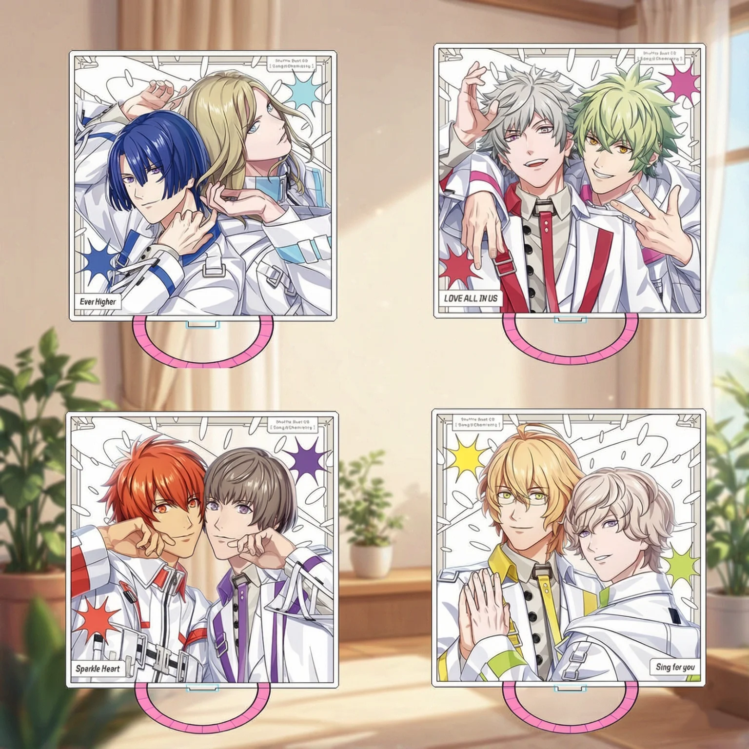 Anime Uta no Prince-sama Acrylic Stand Model Cosplay Figure Standing Model Fans Collection Desktop Keychain Festivals Gift 10cm