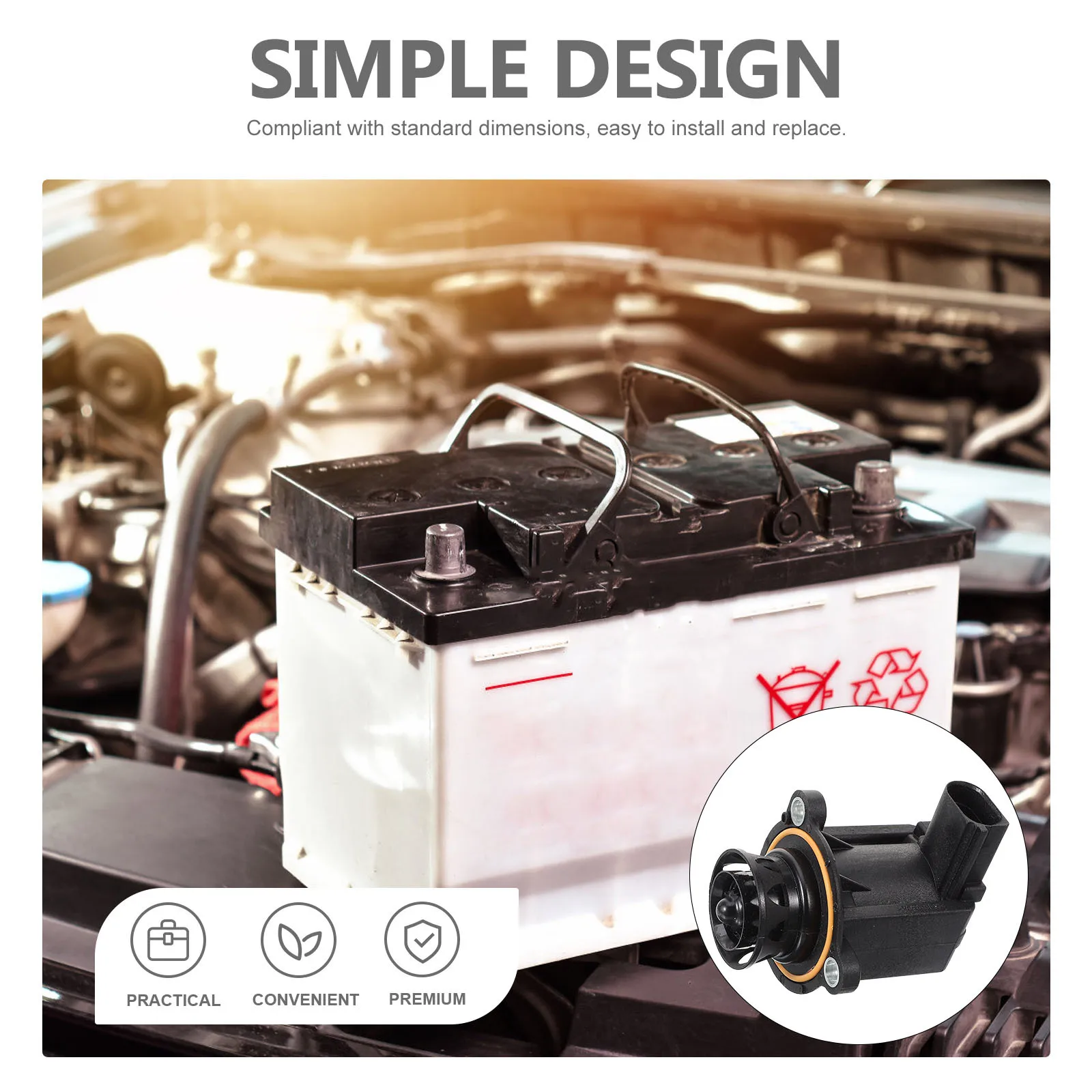 الشاحن التربيني دفعة صمام الملف اللولبي لاستبدال السيارة جزء المحرك مكون دائم الملف اللولبي صمام اكسسوارات السيارات #2