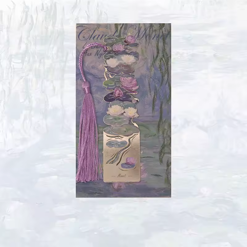 Aesthetic Book Page Clip Floral Painting Metal Bookmark Hollow Metal Book Accessories Student Reading Mark Stationery Gifts - Image 9