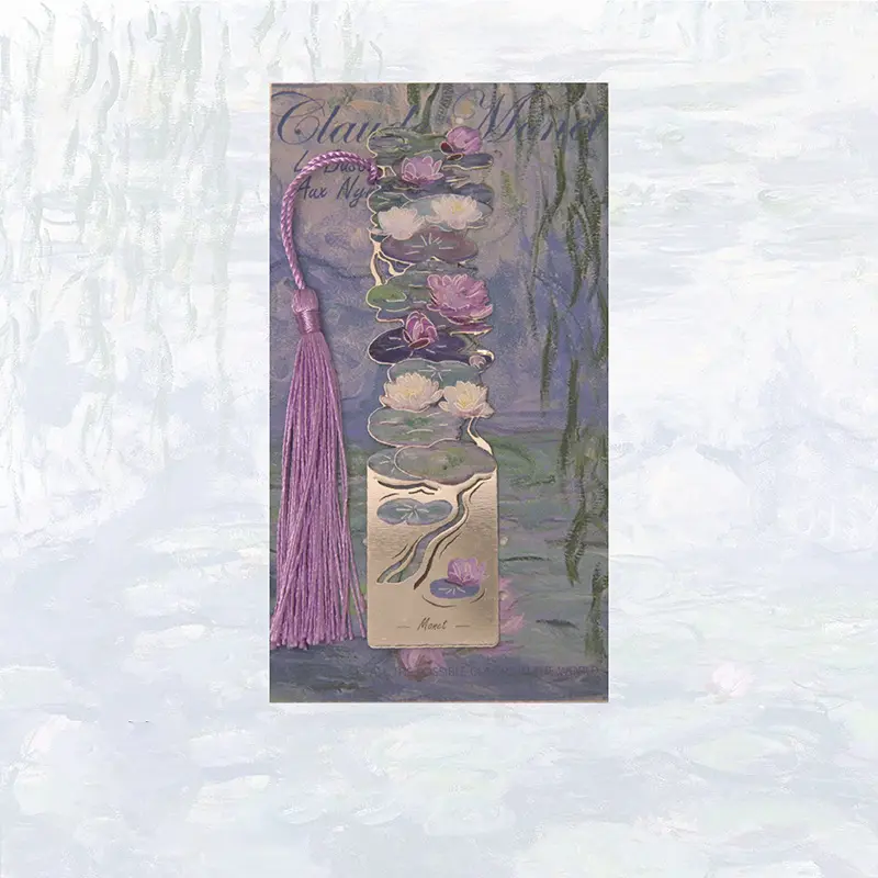 Aesthetic Book Page Clip Floral Painting Metal Bookmark Hollow Metal Book Accessories Student Reading Mark Stationery Gifts - Image 9