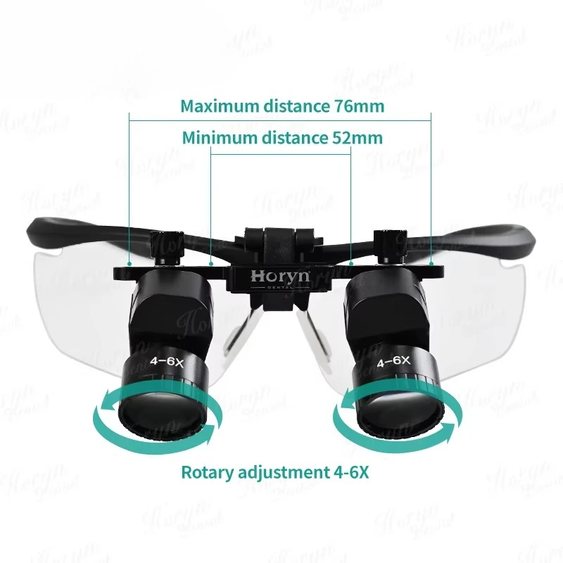 

4X 5X 6X Dentals Surgery Headlight 48 Angle Loupes with 5W LED Binocular Magnifier 300-600 mm Interpupillary Distance Adjustable