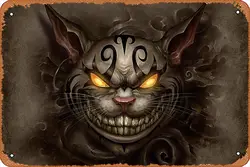 Alice in Chains Wallpaper HDAlice madness returns, cheshire cat, smile Retro Metal Sign for Garden Club Outdoor Indoor Home Wall