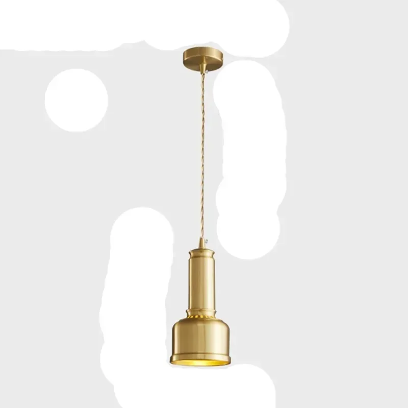 

Bedroom bedside chandelier light luxury modern minimalist long-line bar restaurant light, all copper chandelier