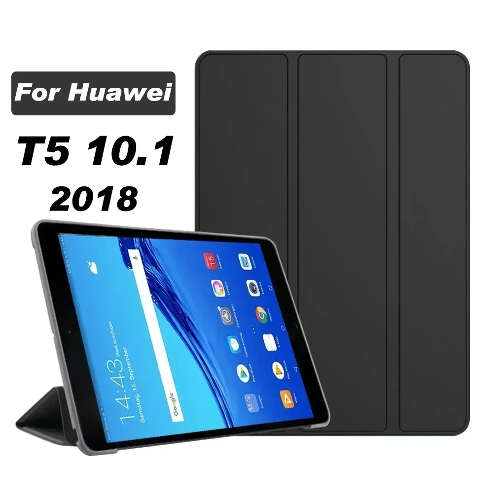 Funda Huawei MediaPad T5 10.1 AGS2-L09 case PU Leather Tri-fold ebook Case Huawei AGS2-W09 AGS2-L03 Tablet Sleeve Stand Cover