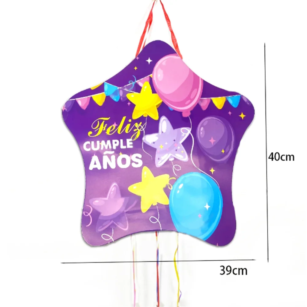 

1pcs/lot Disney Purple Star Pinata Birthday Party Happy birthday Boy Girl Kids Favor Party Decoration Piñata DIY Pinata ﻿