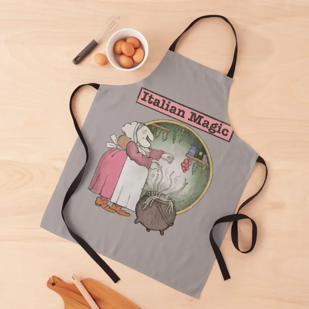 

Strega Nona Italian Magic Apron cleanings for kitchen useful Hairdressing Apron