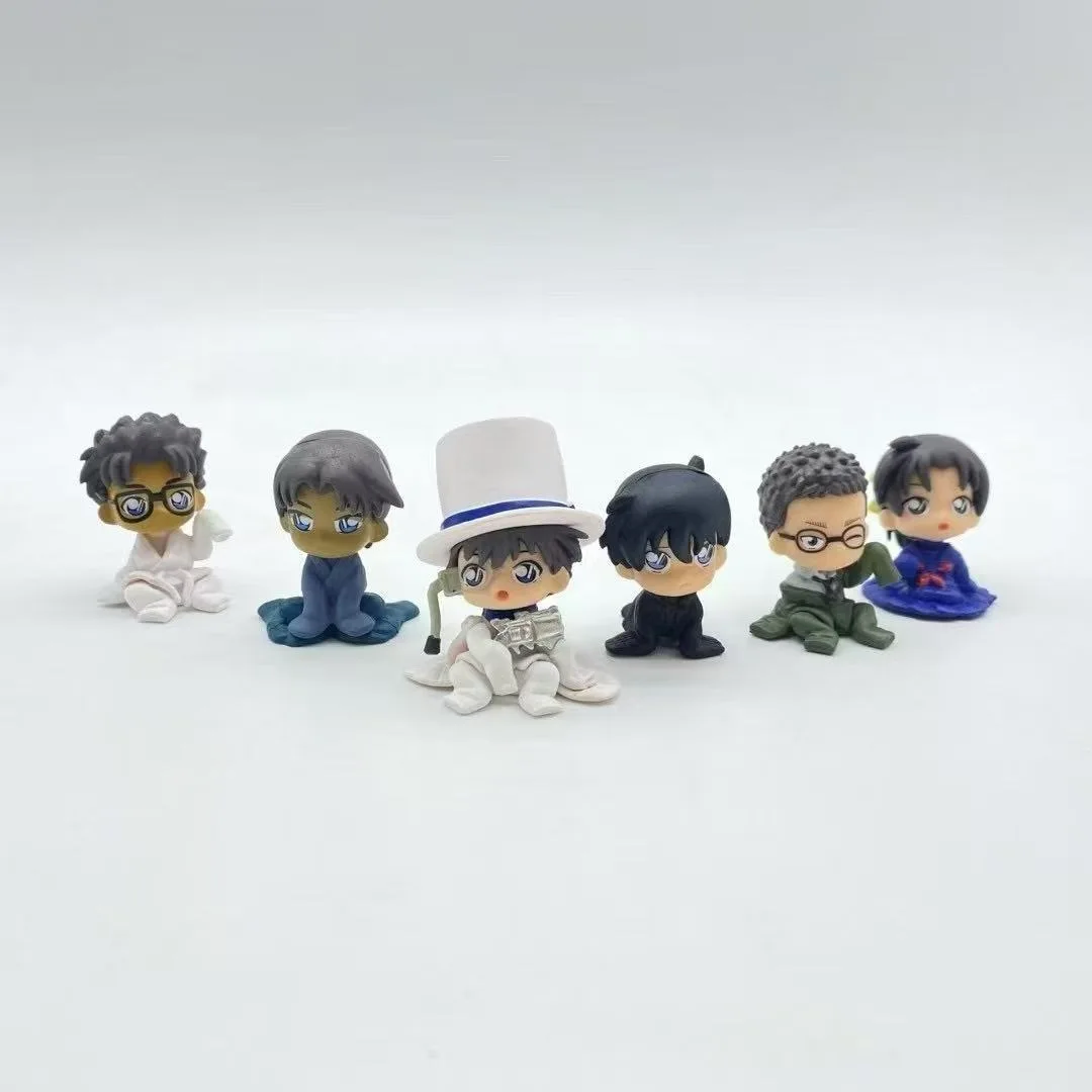 Complete set of Q-version Detective Conan, Azuchi, and cosplay figurines, Phantom Thief Kidd, 3D Kudo Shinichi ornament