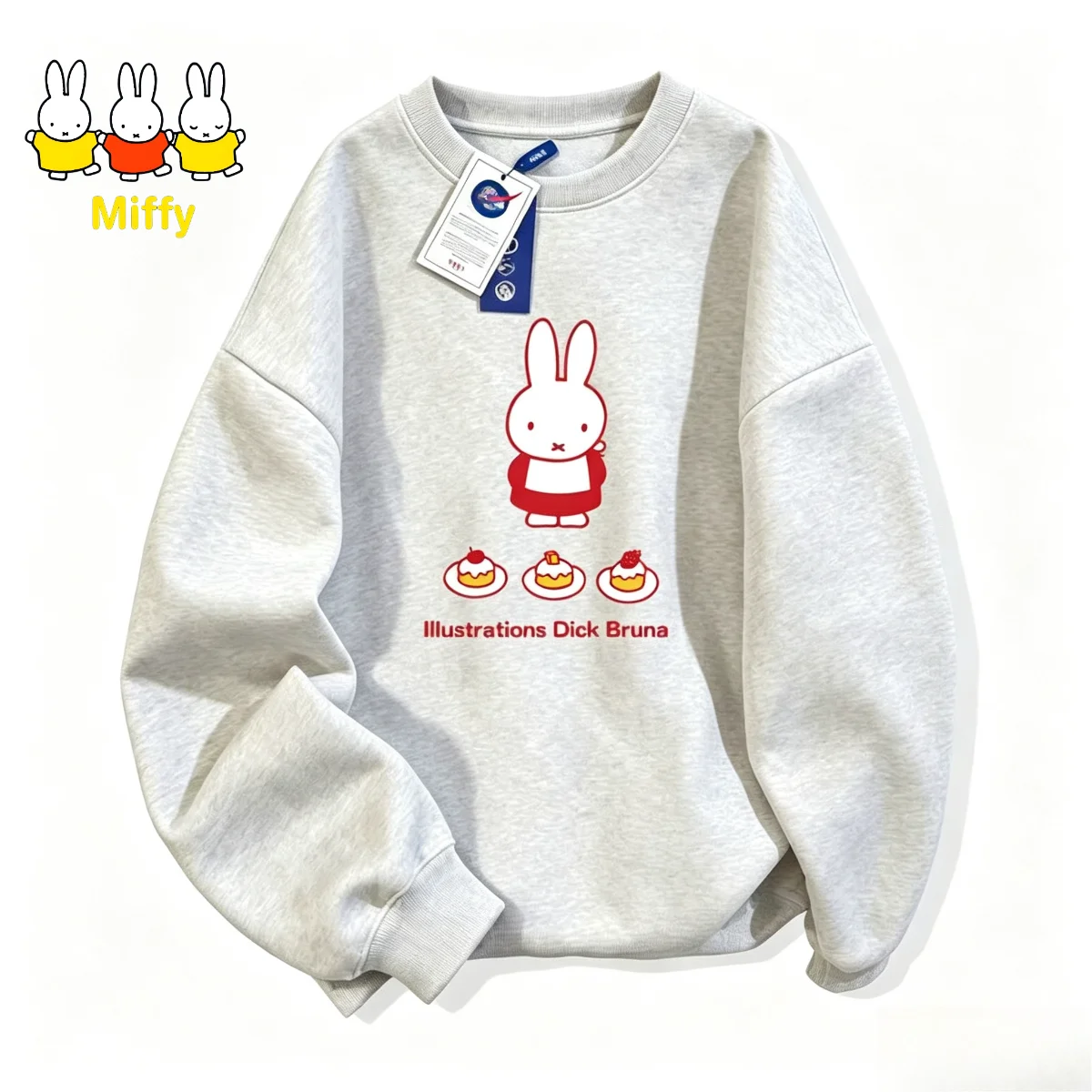 Winter Clothing Girls - かわいいミッフィーのセーター。ミッフィーのウサギ柄。秋/冬用。男の子と女の子が同じデザインで着用できる。丸襟。ゆったりとしたシルエットで、着回しやすく、普段使いに最適。
