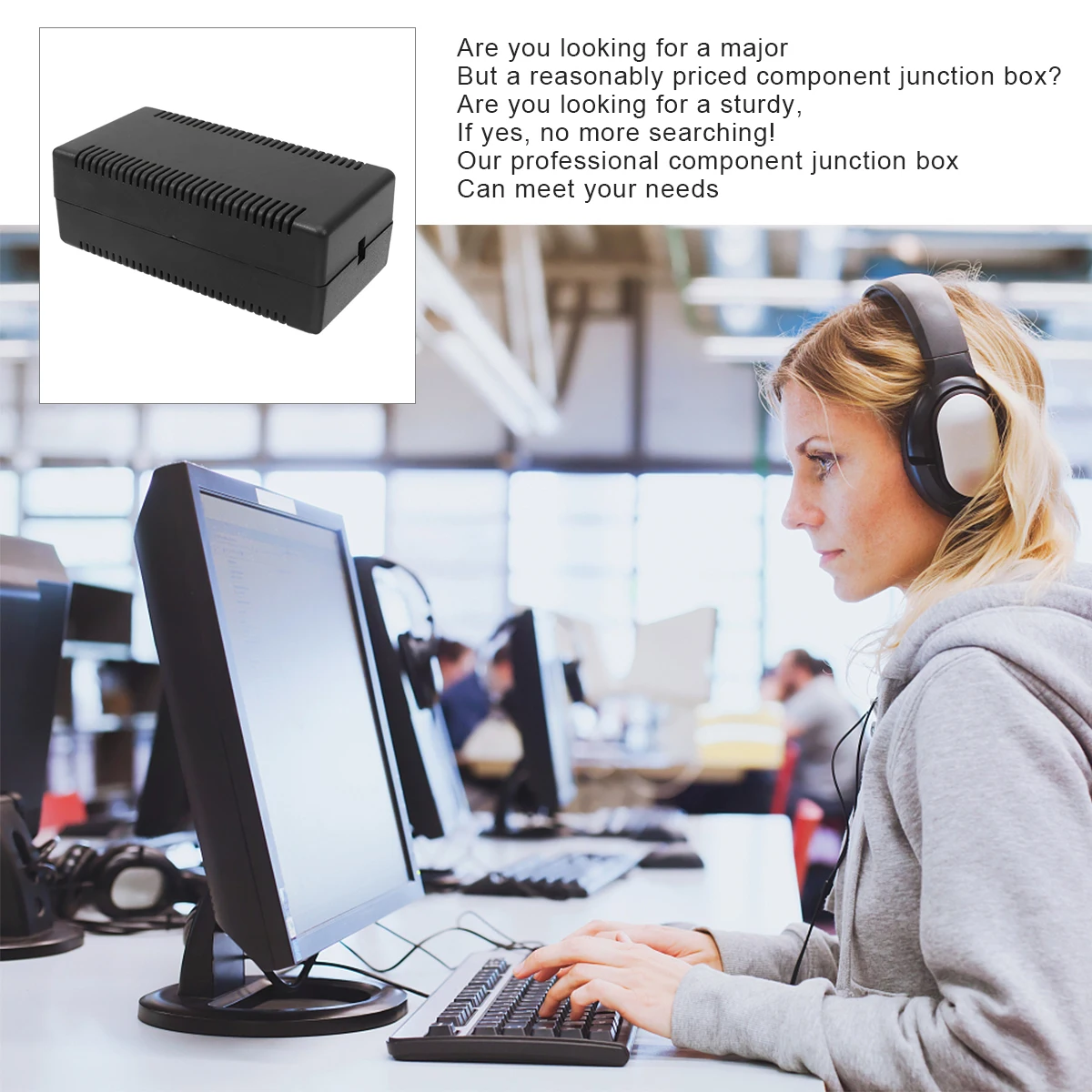 

2pcs Power Switch Circuit Board Junction Box Stainless Steel Abs Plastic Electronic Project Enclosure For Amplifier Power